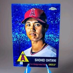 Shohei Ohtani #1  SP 143/199  2022 Topps Chrome Plat Ann -  Blue Mini-Diamond...